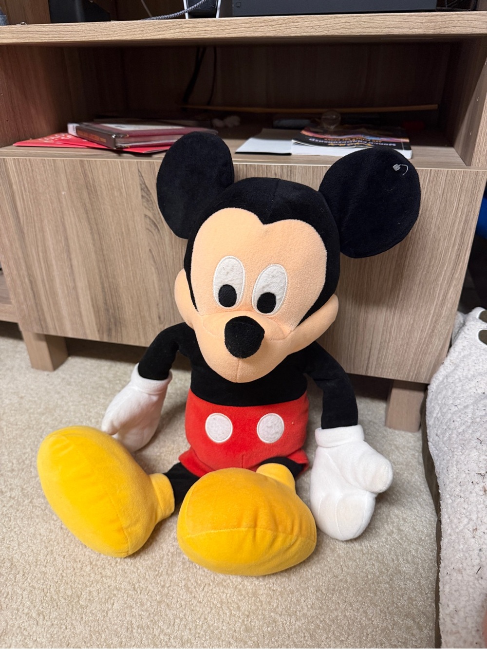 Disney Mickey Mouse Plush in Black, Red, Yellow, White